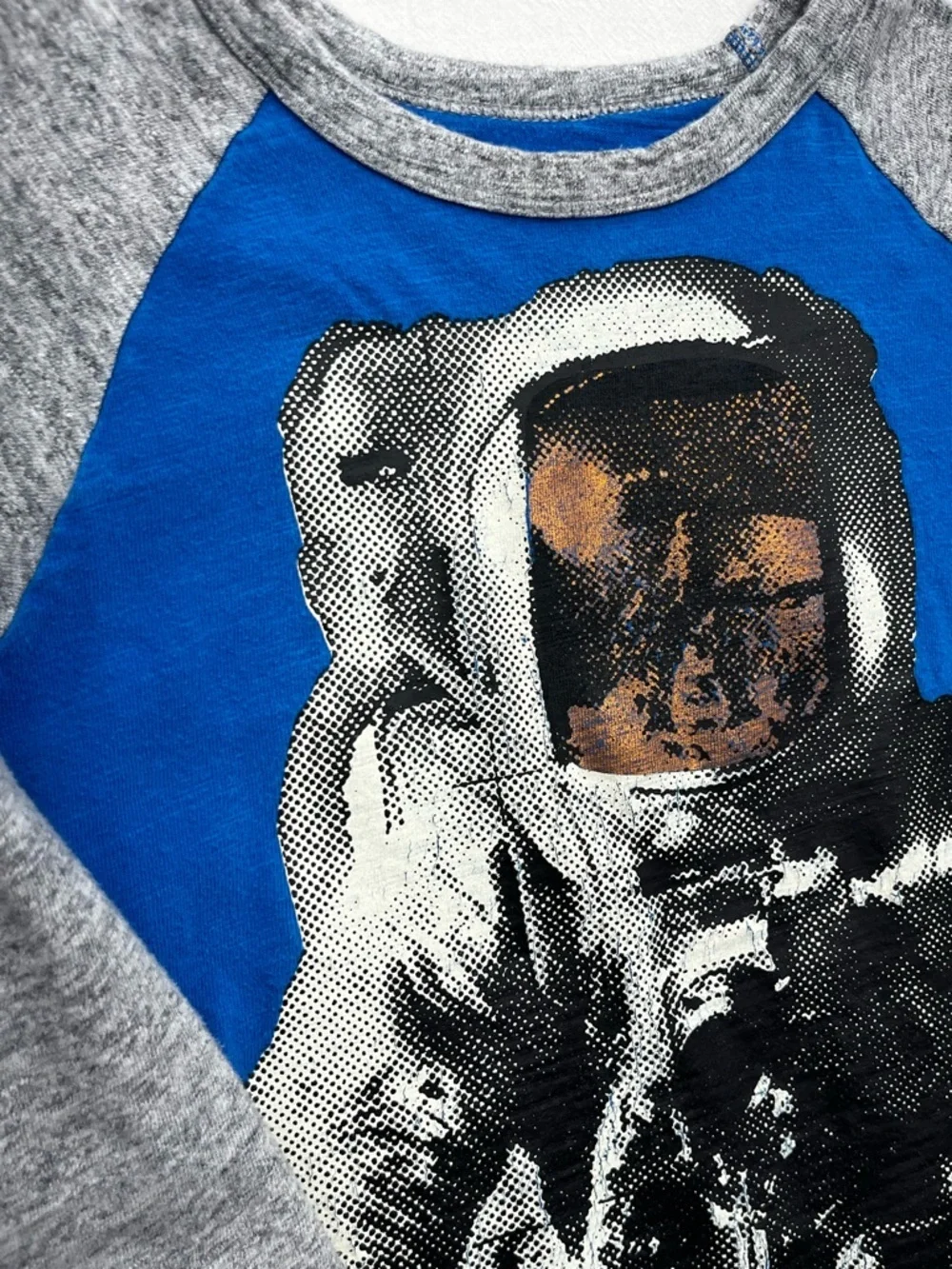 Baby Gap Space Astronaut Shirt Toddler 5T Raglan Graphic Long Sleeve Tee Blue